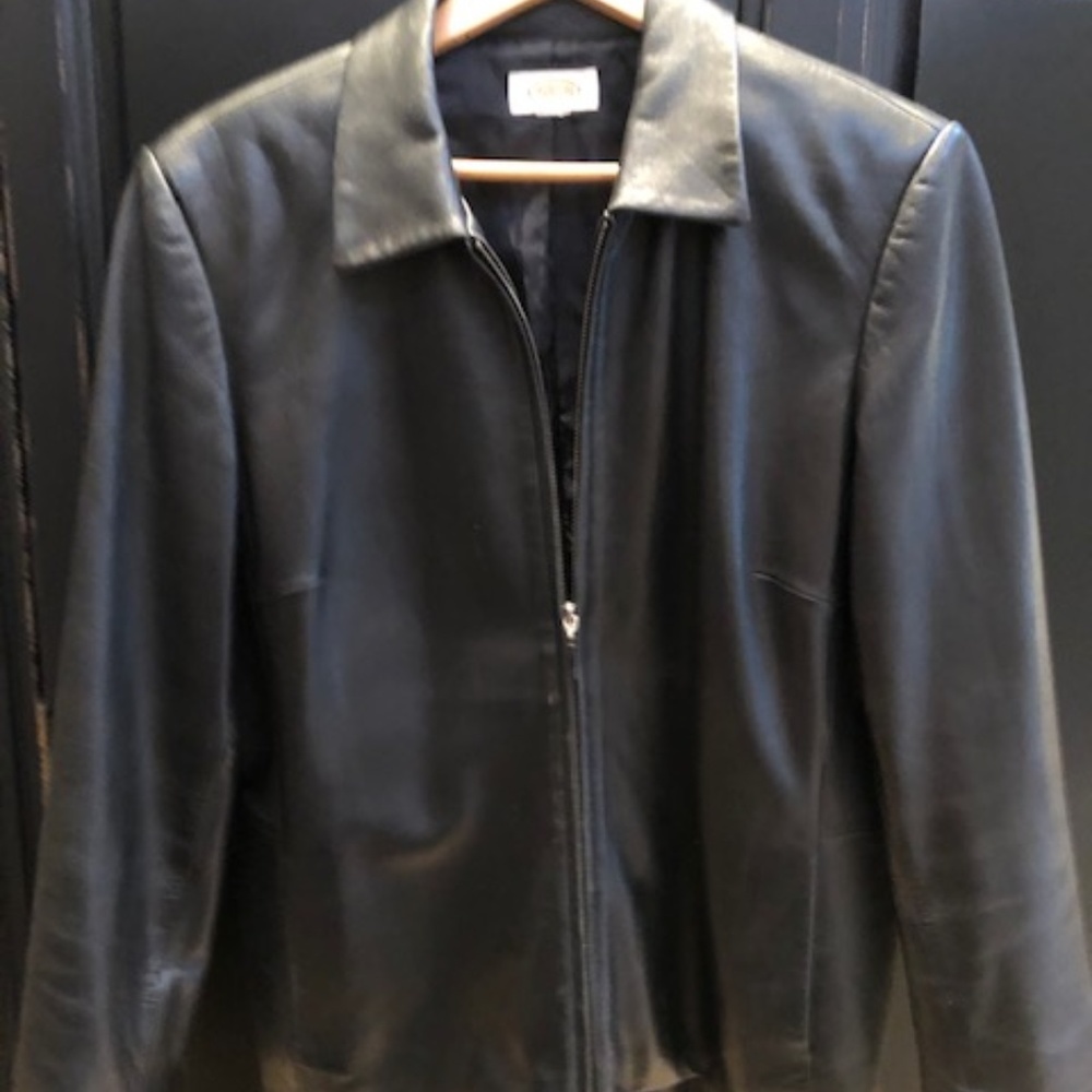 Talbots Black Leather Jacket